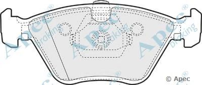 APEC BRAKING pad1225 -  Комплект тормозных колодок, дисковый тормоз